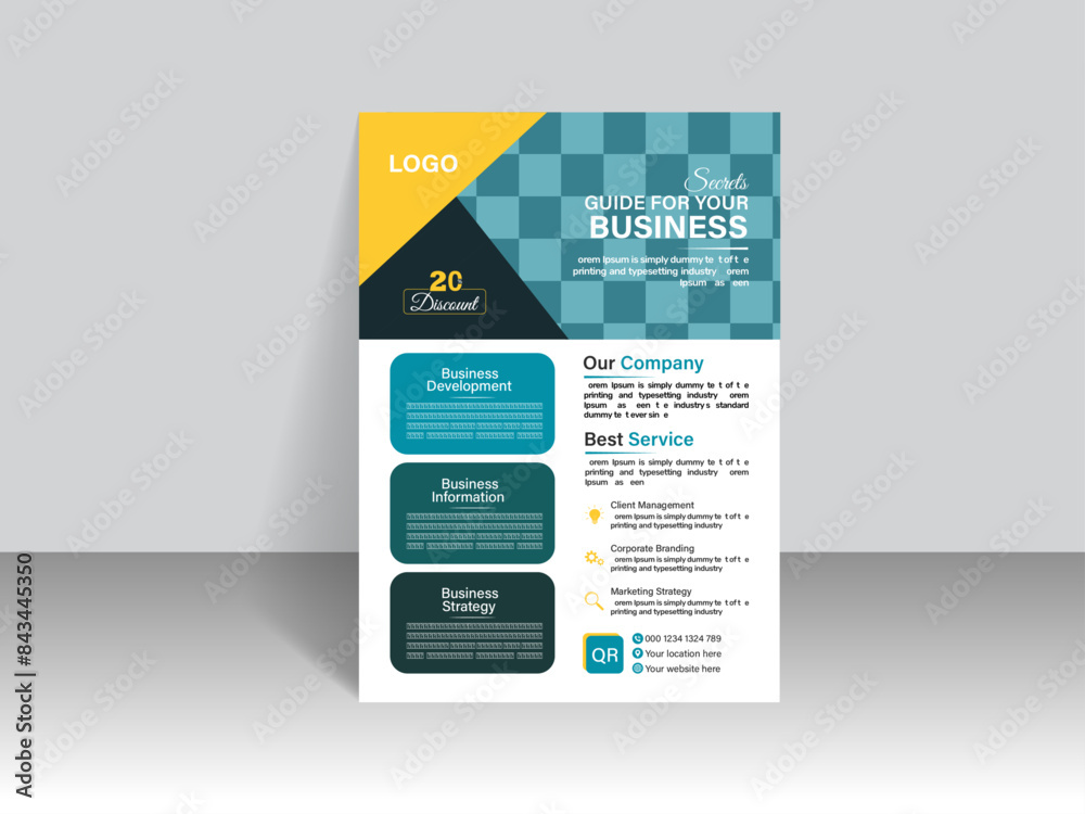 Obraz premium Business flyer template, leaflet design