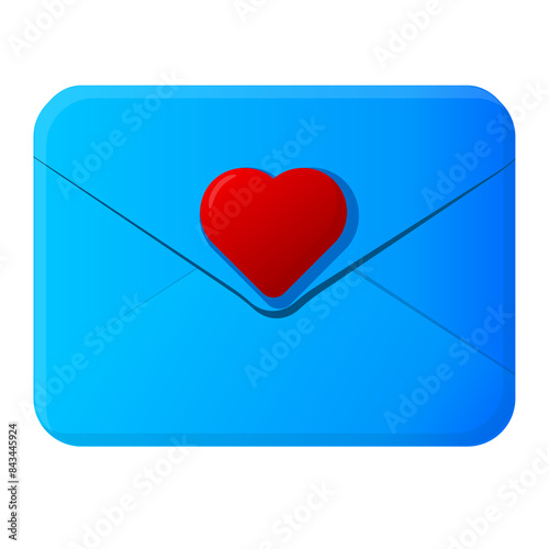 mail love and heart beautiful illustrator design