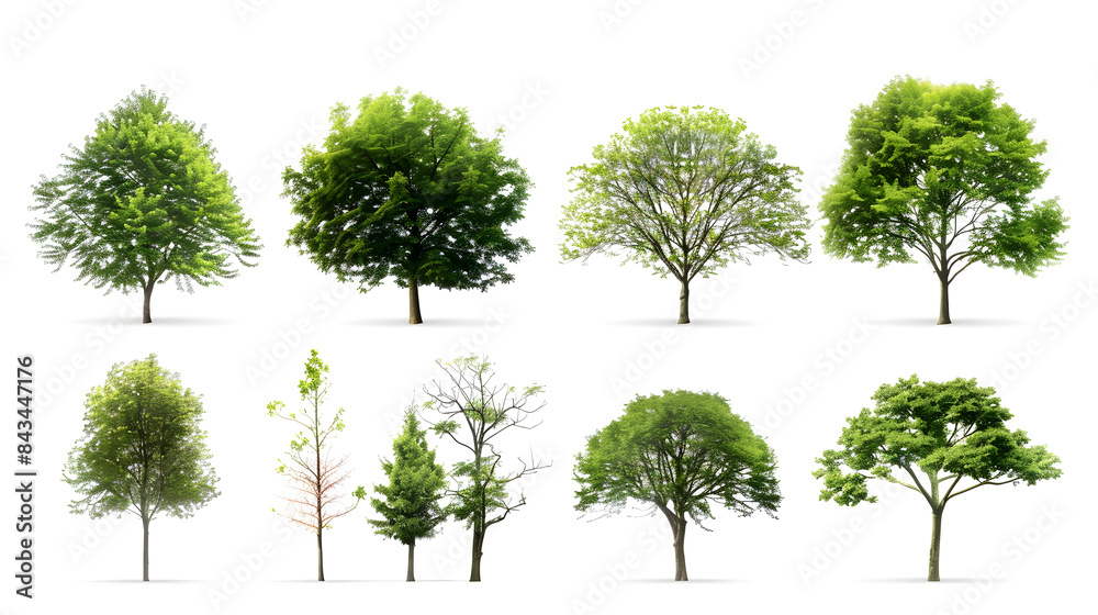 Collection of Trees isolated on a white background Collection of Trees isolated on a white background