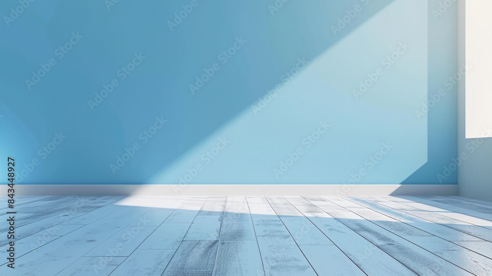 Comforting azure blue backdrop, cool and calming, perfect for creating a serene environment, with room for text below
