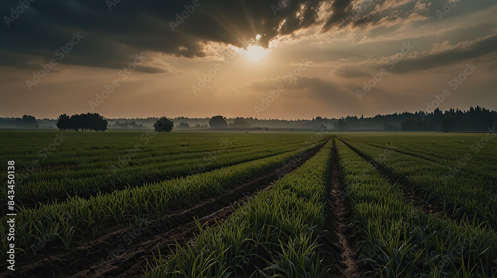 Serene Landscape with Open Field 2 Serene Landscape with Open Field 2
