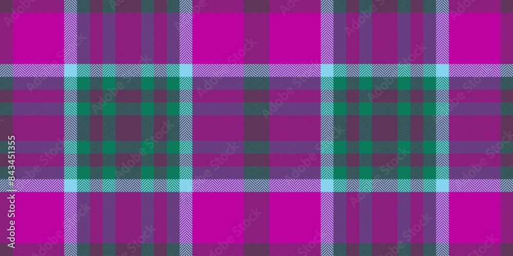 Royalty tartan texture seamless, multicolored plaid pattern fabric. British vector textile background check in magenta and teal colors. Royalty tartan texture seamless, multicolored plaid pattern fabric. British vector textile background check in magenta and teal colors.