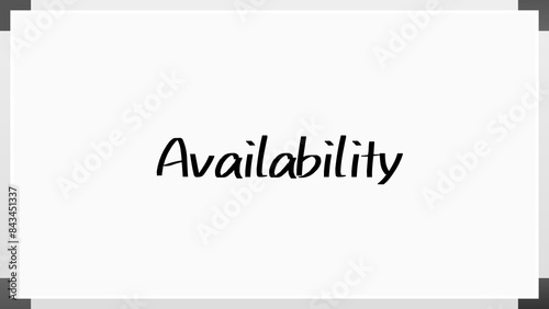Availability(利用可能性) のホワイトボード風イラスト photo