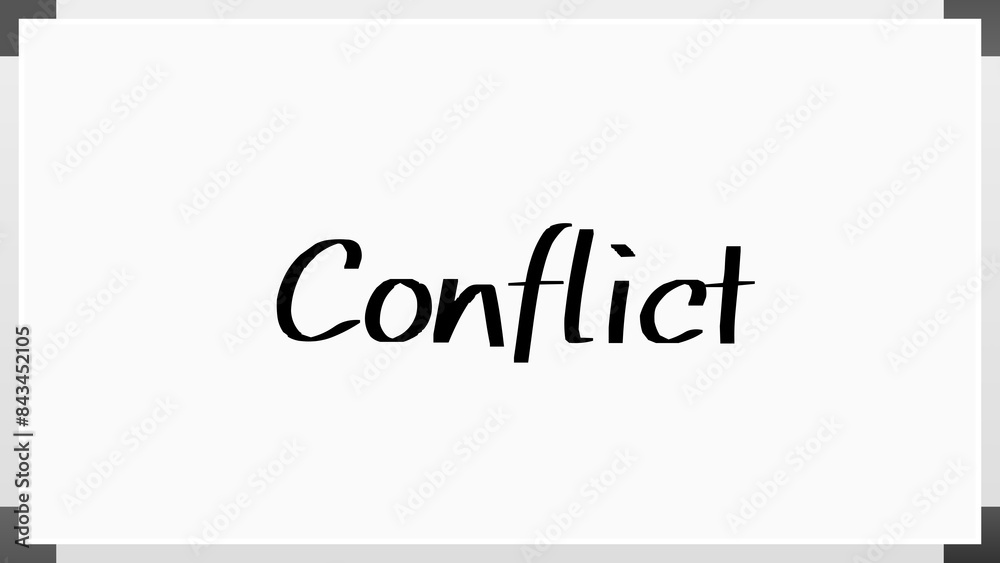 Conflict(争い) のホワイトボード風イラスト