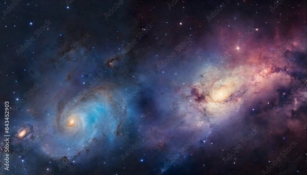 Fototapeta premium Night sky with universe filled with stars