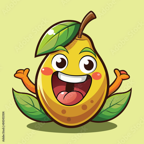 Funny Pouteria caimito vector clipart photo