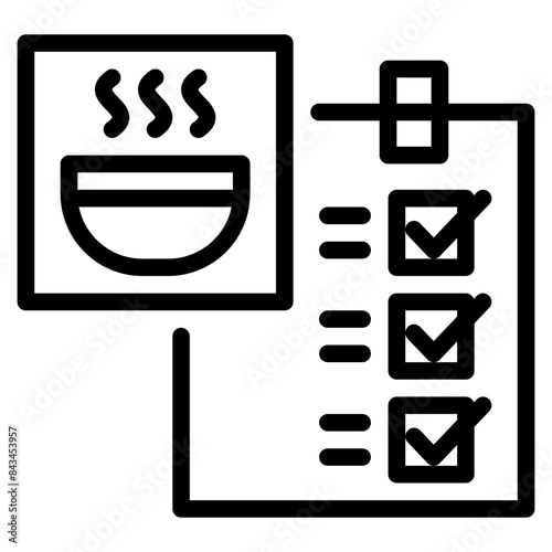 Ingredient icon symbol sign from modern recipe collection in line style for mobile concept and web apps design. Cooking and kitchen related vector line icon.