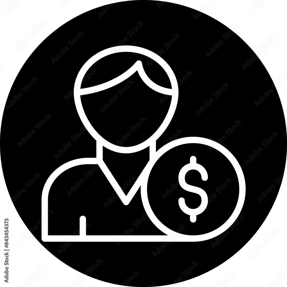 Financial advisor Icon style Financial advisor Icon style