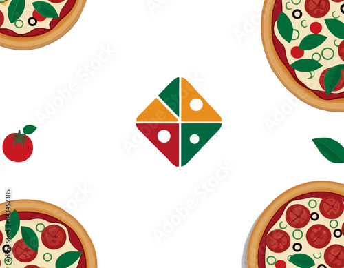 Pizza logo, pizzeria logo, pizza