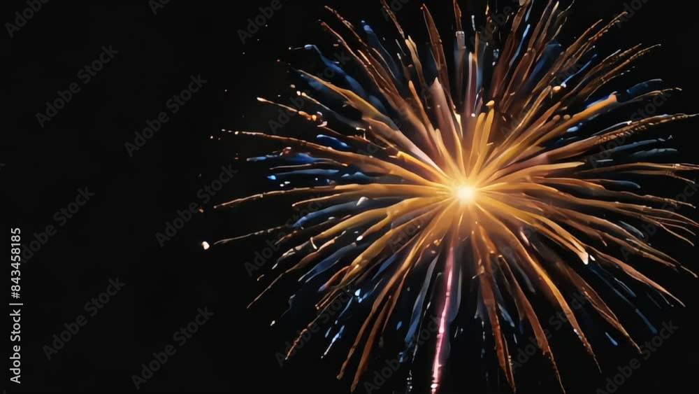 Vibrant bursts of bright fireworks against a dark backdrop Vibrant bursts of bright fireworks against a dark backdrop