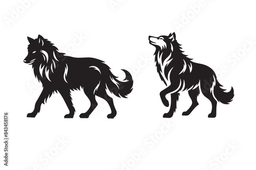 Wolf silhouette vactor illustration