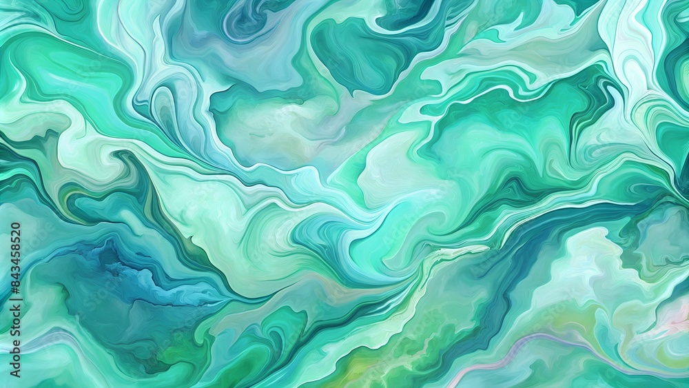 Abstract green and blue swirling marble pattern Abstract green and blue swirling marble pattern