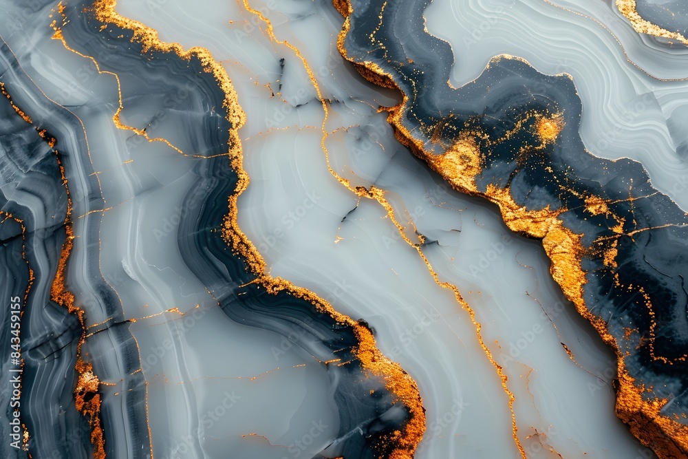 Abstract Marble Texture with Gold Veins - Elegant Stone Background for Design, Print, Poster, and Cards