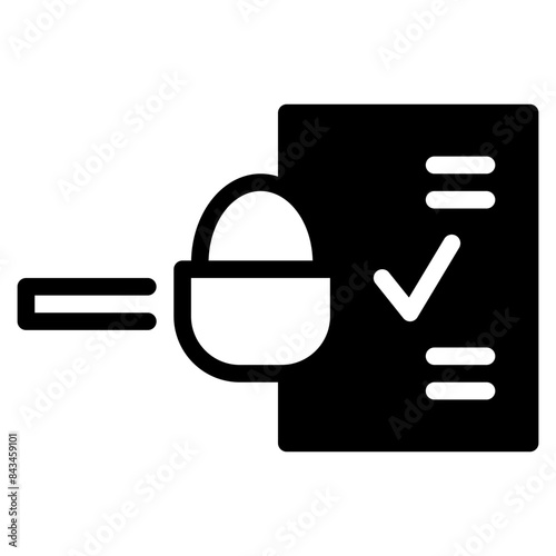 Spoon solid icon symbol sign from modern recipe collection in solid style for mobile concept and web apps design. Cooking and kitchen related vector line icon.