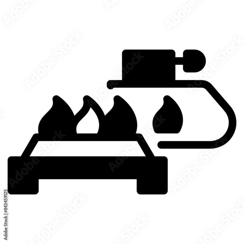 Stove solid icon symbol sign from modern recipe collection in solid style for mobile concept and web apps design. Cooking and kitchen related vector line icon.