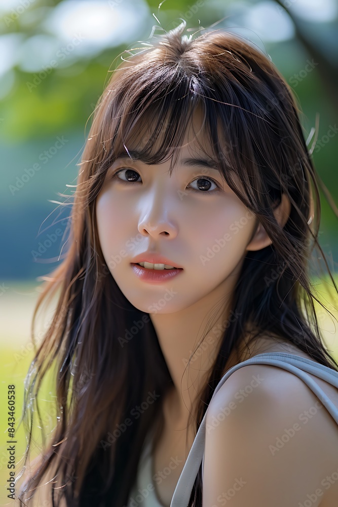 Portrait of a Korean beauty model with clear skin Portrait of a Korean beauty model with clear skin