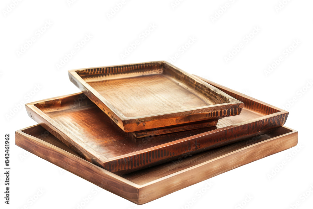 Artistic Decorative Trays: Stylish Accents for Your Home Decor Isolated On Transparent Background