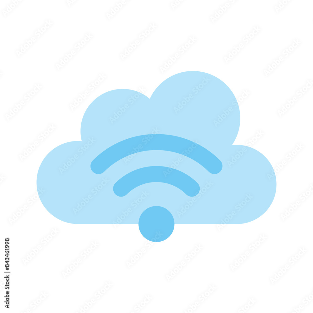 Wifi signals with cloud, icon of cloud internet editable vector Wifi signals with cloud, icon of cloud internet editable vector