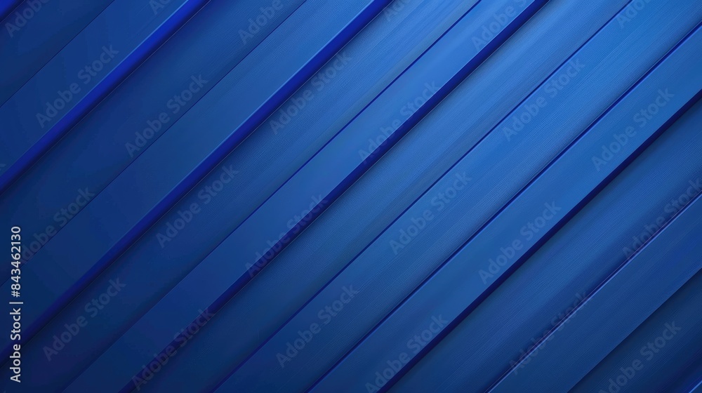Obraz premium Smooth cobalt blue background with faint diagonal stripes, offering a clear area for text in the upper left corner.