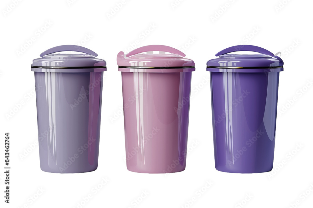 Elegant Diaper Pail Set: Sophisticated Accessories for Modern Parents Isolated On Transparent Background