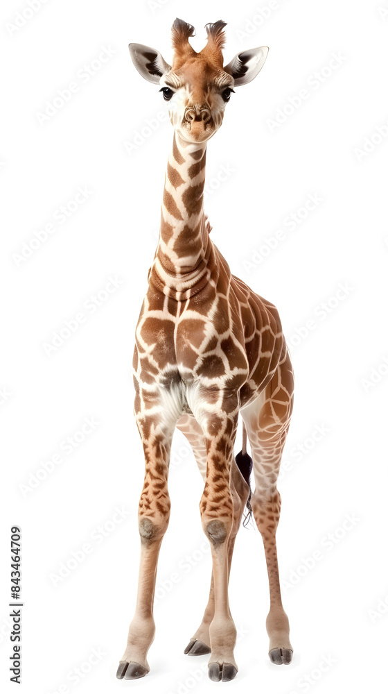 Obraz premium Giraffe Isolated on white background