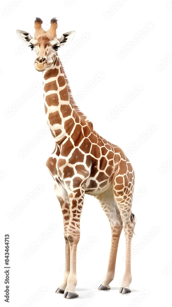 Obraz premium Giraffe Isolated on white background