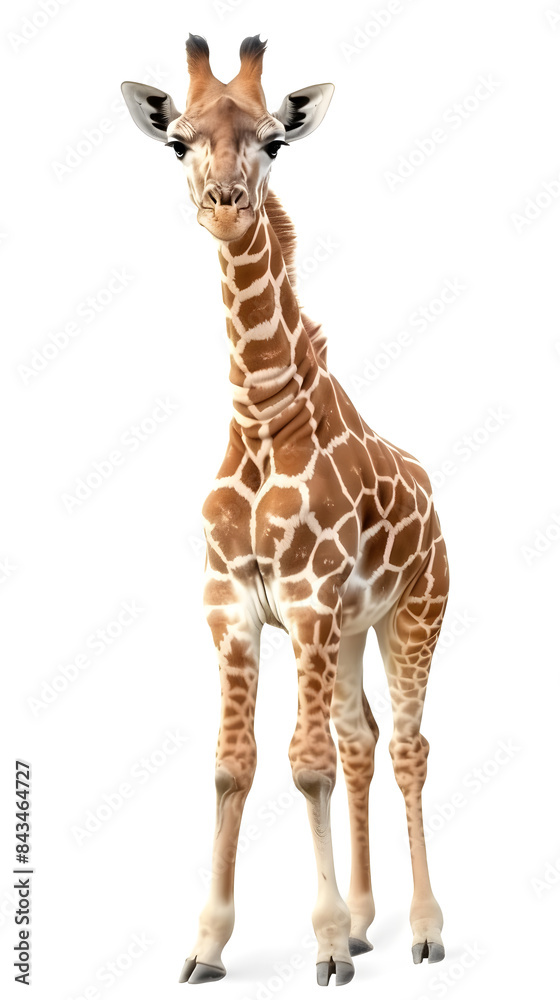 Naklejka premium Giraffe Isolated on white background