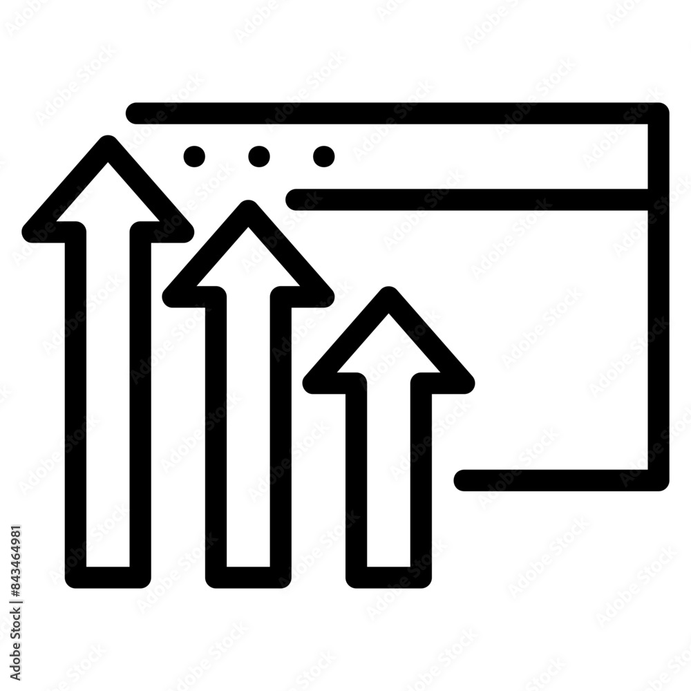 Upgrade icon symbol sign from modern growth collection in line syle for mobile concept and web apps design. Business and chart related vector line icon. Upgrade icon symbol sign from modern growth collection in line syle for mobile concept and web apps design. Business and chart related vector line icon.