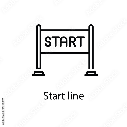 Start line vector icon