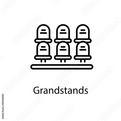 Grandstands vector icon