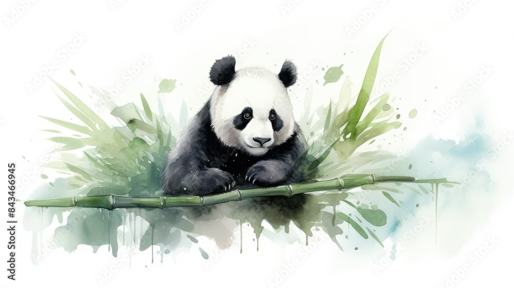 panda bear with bamboo panda bear with bamboo