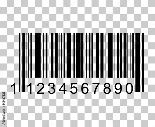 Barcode vector icon. Bar code for web flat design. Isolated illustration