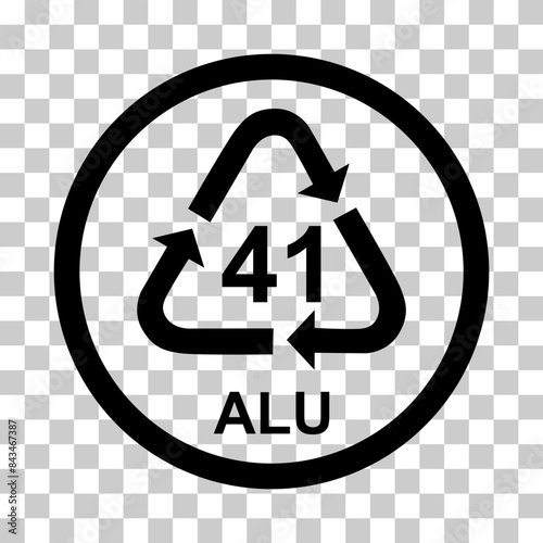 Metals symbol, ecology recycling sign isolated on white background. Package waste icon