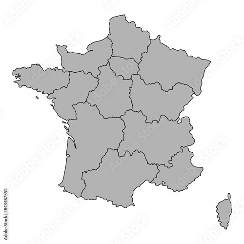 France map symbol shape, travel web flat concept icon symbol vector illustration