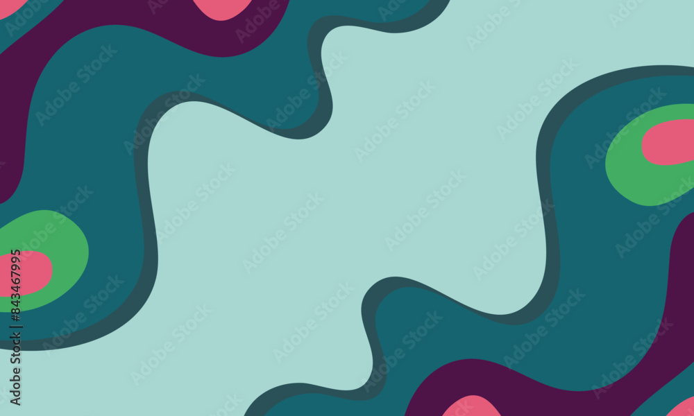 Abstract Colorful wavy liquid green background.