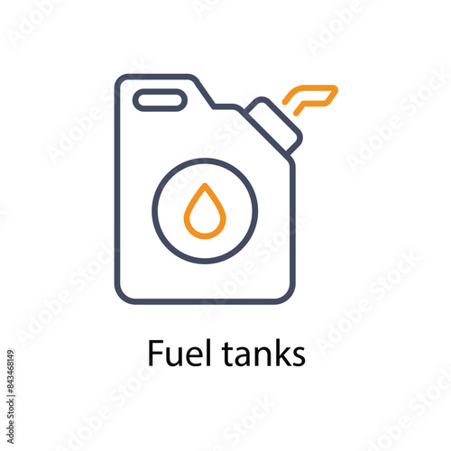Fuel tanks vector icon