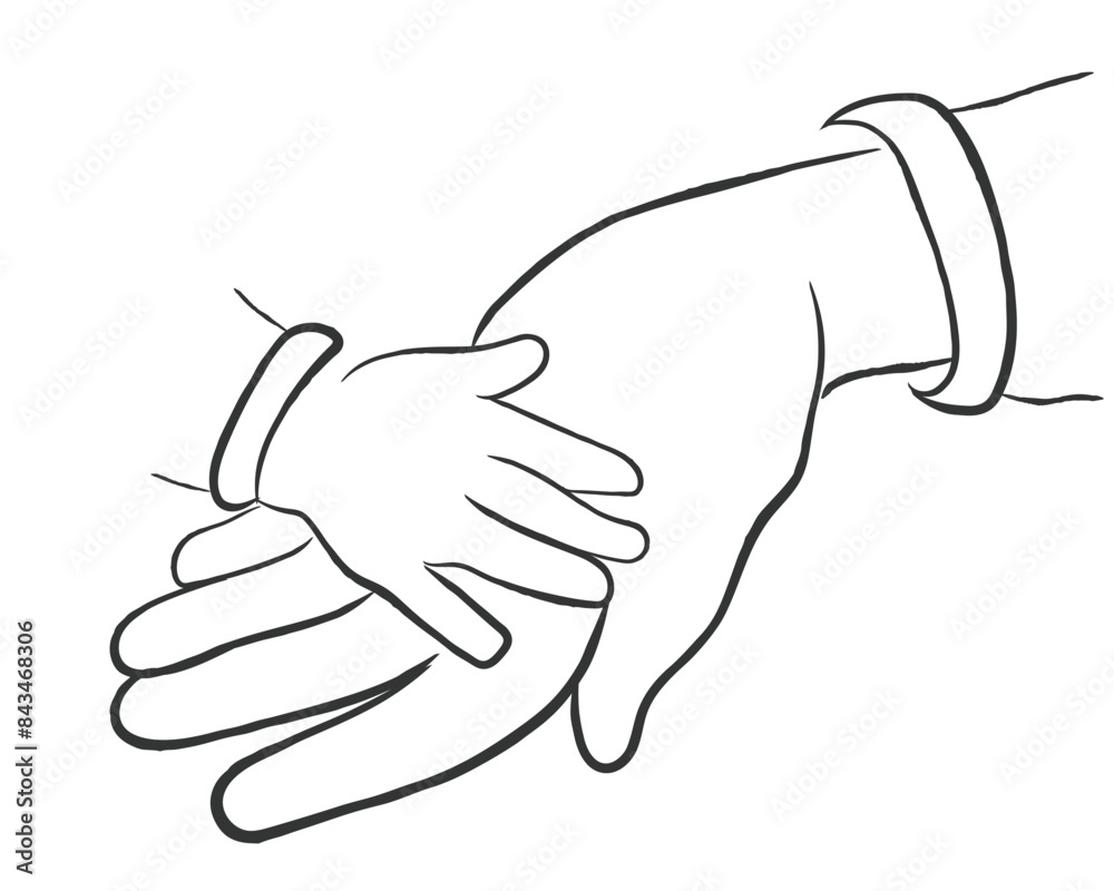Hand drawn line art vector of parenthood and tender touch of babies. motherhood and fatherhood concept. Hand drawn line art vector of parenthood and tender touch of babies. motherhood and fatherhood concept.