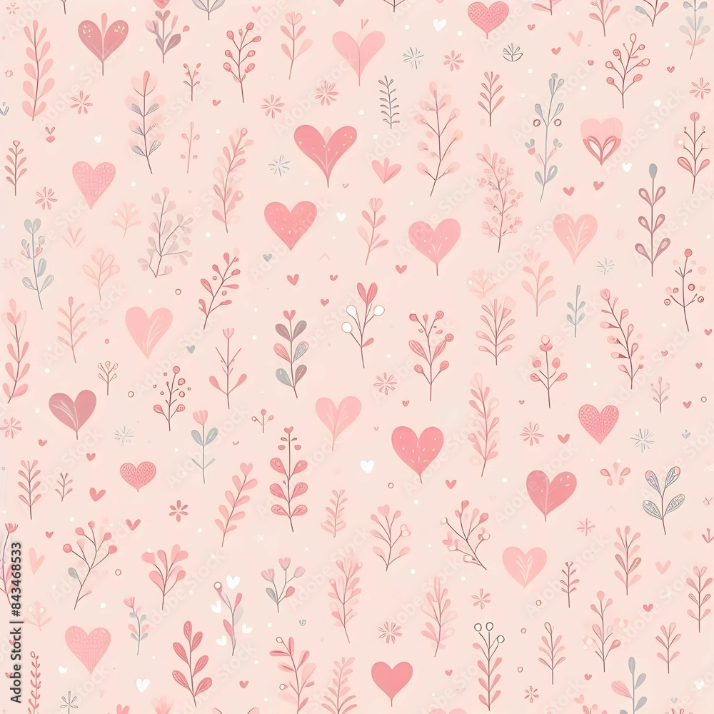 Tiny ditsy Heart pattern, wallpaper, pastel, pink colors, tileable Tiny ditsy Heart pattern, wallpaper, pastel, pink colors, tileable