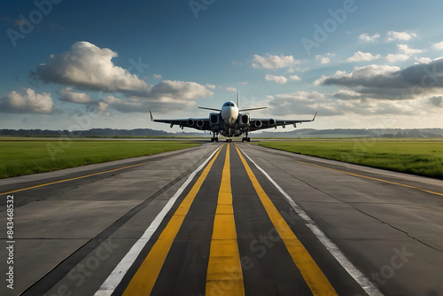A landscape of a runway