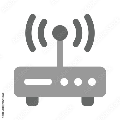 Wifi router icon design, wireless internet provider
