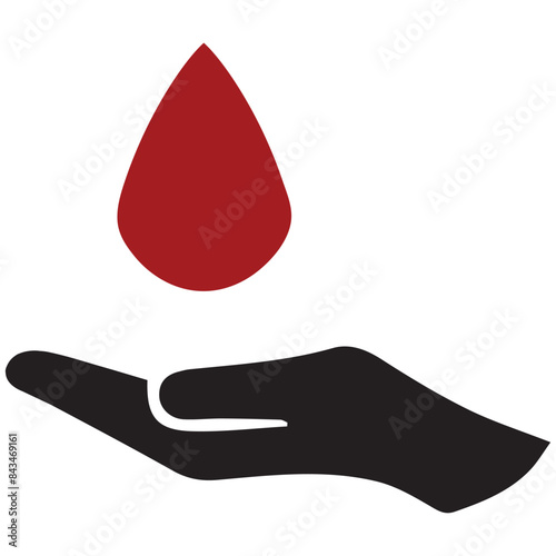 Blood, donation, health icon