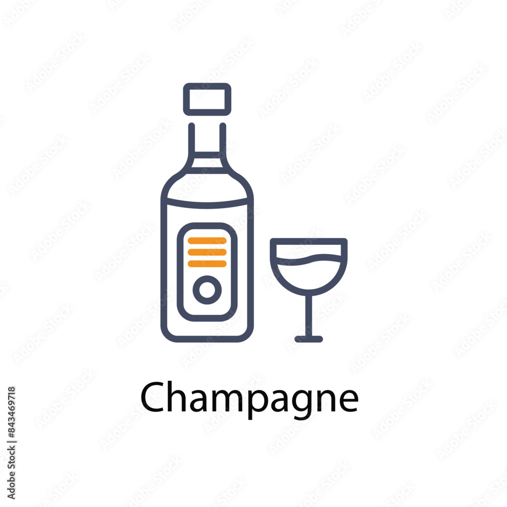 Champagne vector icon Champagne vector icon