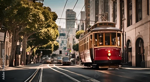 Classic Cable car in San Francisco.