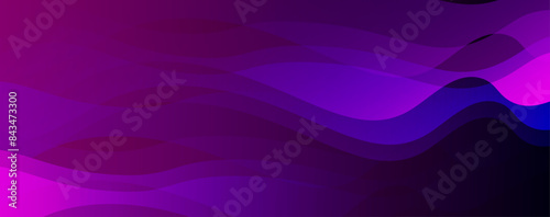 The abstract background is made of curves and halftone dots in blue colors. The abstract wave flow on the color background is a modern curve of a glowing blue background