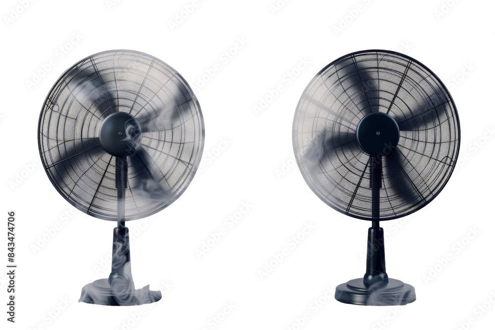 Refreshing Relief: Exploring Misting Fans Isolated On Transparent Background Refreshing Relief: Exploring Misting Fans Isolated On Transparent Background