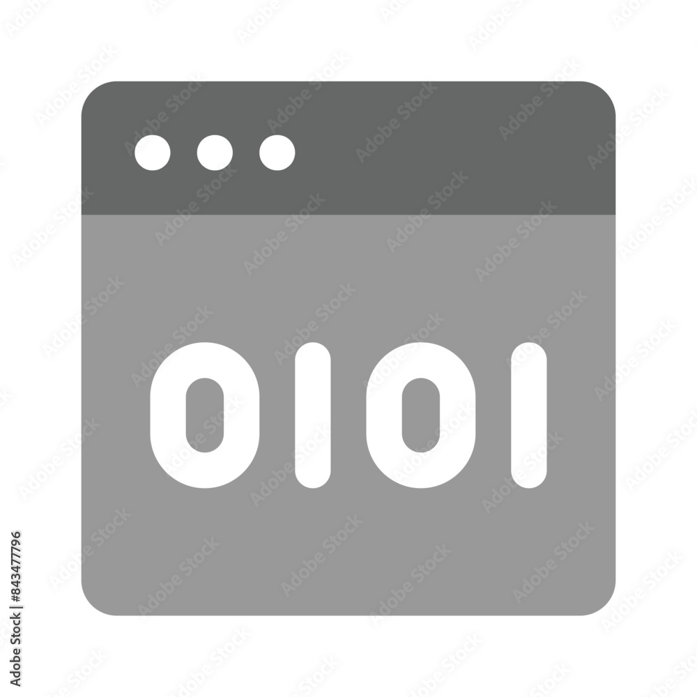 Creatively crafted icon of binary web, ready to use vector Creatively crafted icon of binary web, ready to use vector