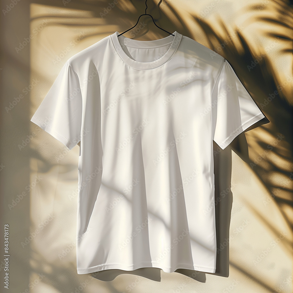 a mock up for a white T-shirt, nice back ground, neutral, brightly lit, professional lighting, a mock up for a white T-shirt, nice back ground, neutral, brightly lit, professional lighting,