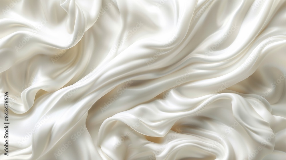 Close-up of creamy, smooth white vanilla yogurt texture. Close-up of creamy, smooth white vanilla yogurt texture.