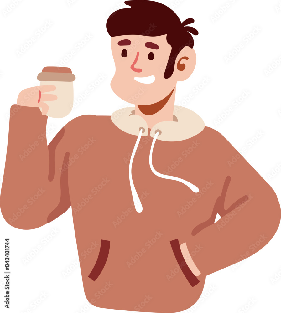 Fototapeta premium person modern style cartoon character illustration