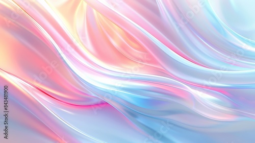 Abstract background with flowing pastel colors in a dynamic and fluid 3D design.